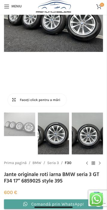 Jante oem 5x120 Bmw seria 3/4/5 R17 iarnă