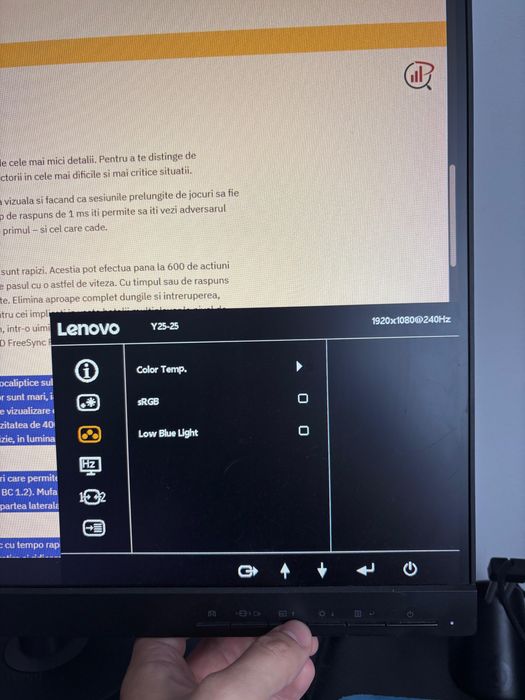 Monitor Gaming WLED IPS LENOVO 240 Hz
