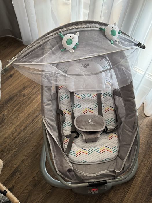 CANGAROO Електрическа люлка - шезлонг AXEL СИВА