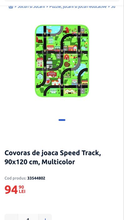 Covoras joaca speed track 80x120