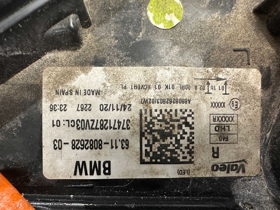 фарове фар десен LED BMW 1 F40 лед far farove БМВ 1 Ф40