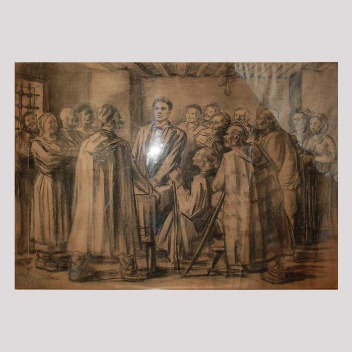 Графика на известният художник Иван Табаков  1901-1977, Левски