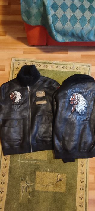 Oferta Geaca Cojoc imblanita cu guler stil aviator marimea L si XL nou