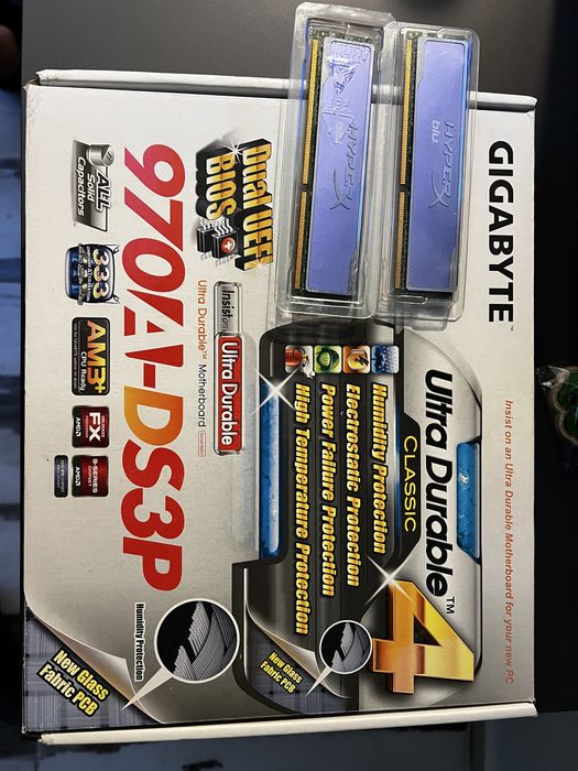 Gigabyte 970A-DS3P и 2x8gb (16gb) DDR3 РАМ памет