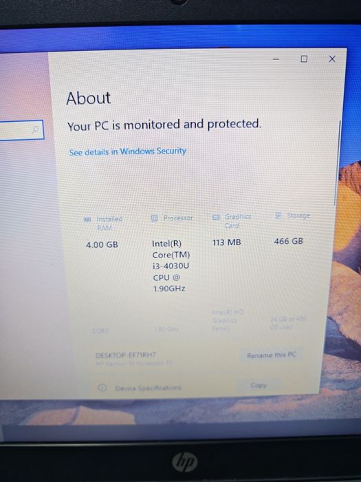 Laptop HP i3, 4gb, 500gb