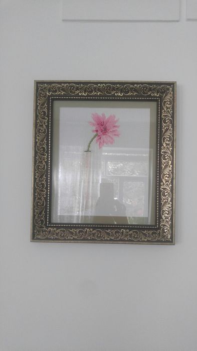 Картины- вышивка, гобелен, в красивых рамах, под стеклом, серия-4 шт.