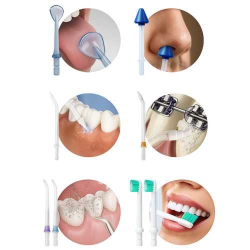 Зъбен душ/Орален иригатор/Орален душ за почистване на зъби, език и нос