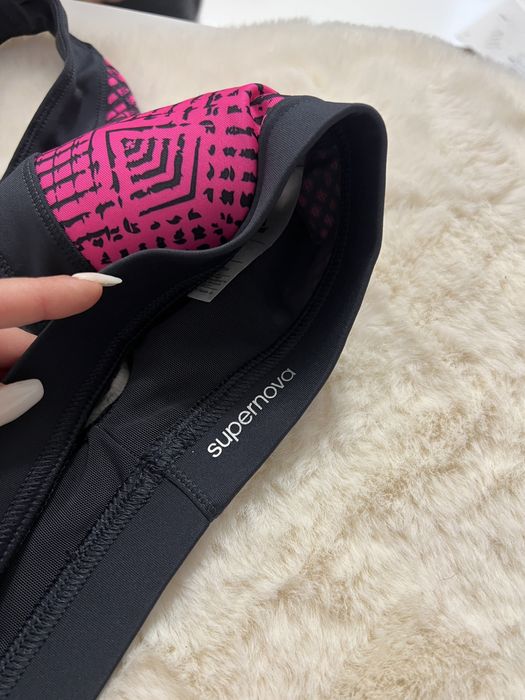 Bustiera Top Adidas Supernova - roz negru sport