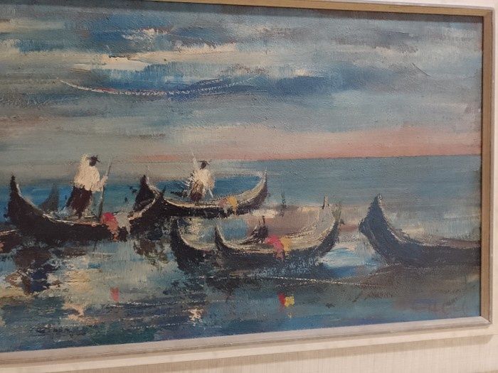 Pictura in ulei pe lemn o lucrare de o foarte buna calitate încadrară