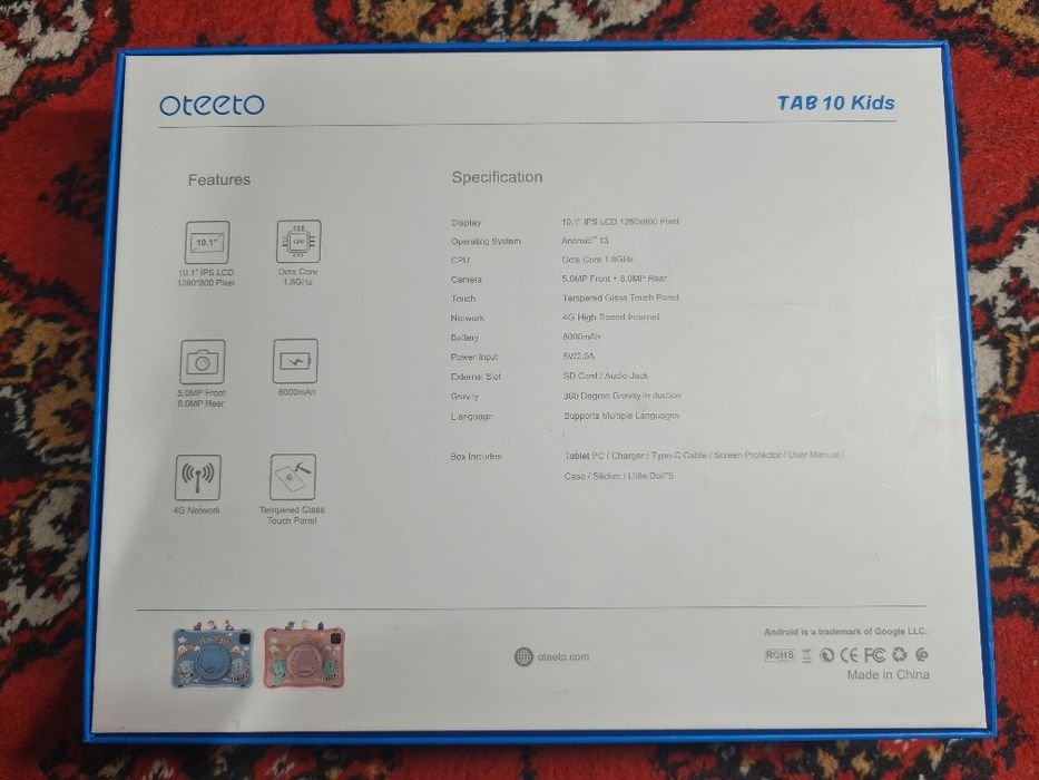 Планшет для детей от бренда OTEETO