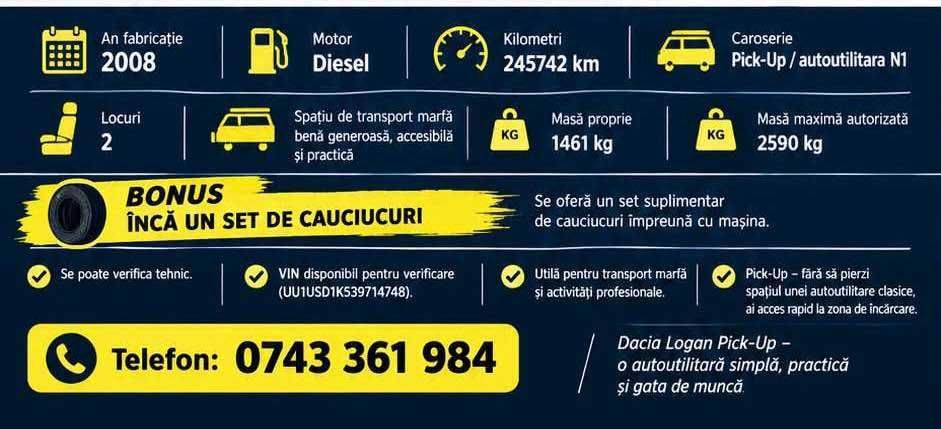 DACIA LOGAN PICK-UP • DIESEL • 2008 • 245.742 KM