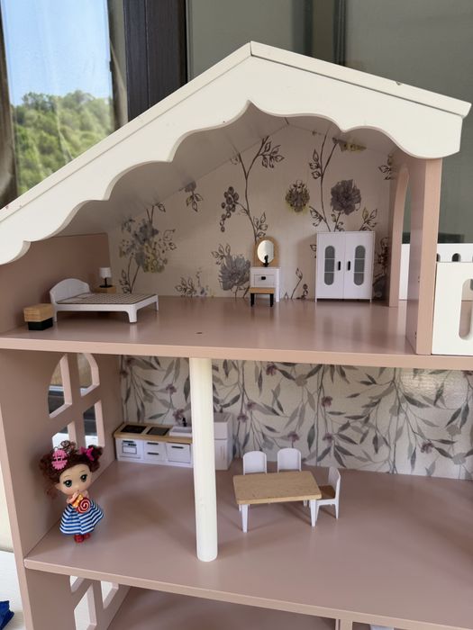 Кукольный дом Wooden Play Kitchen Dollhouse01