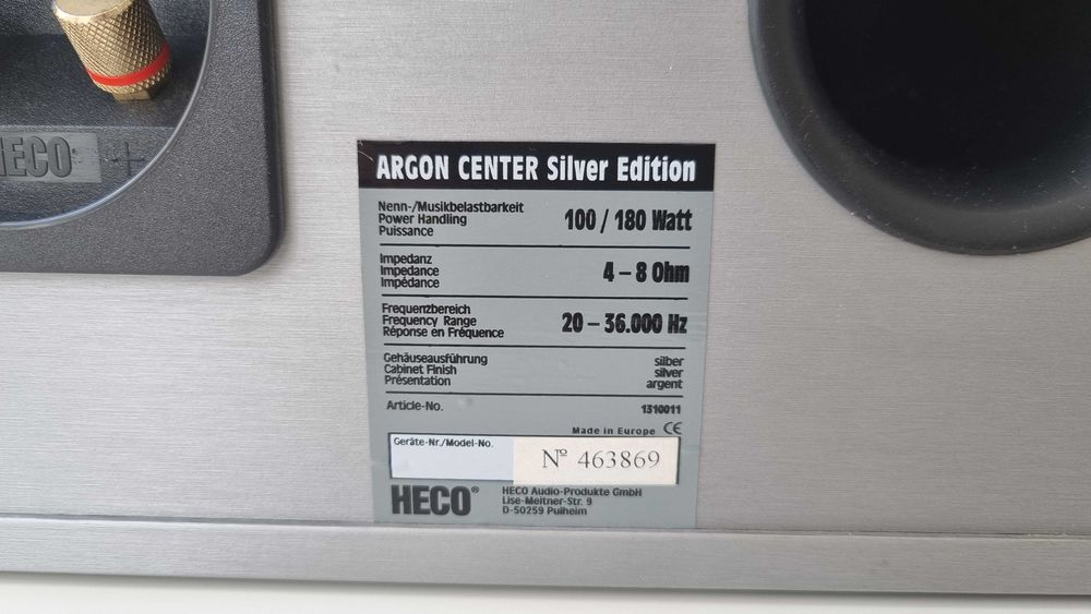 Огромен център Heco Argon Center Silver Edition
