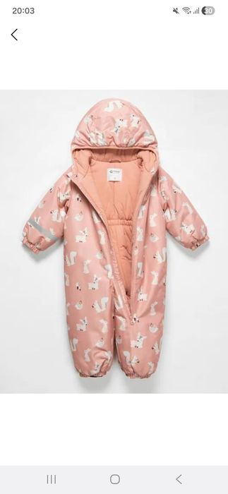 Зимний комбинезон для девочки Baby Go розового цвета