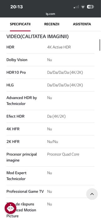 TV LG Smart - Fara probleme - ( include suport perete )