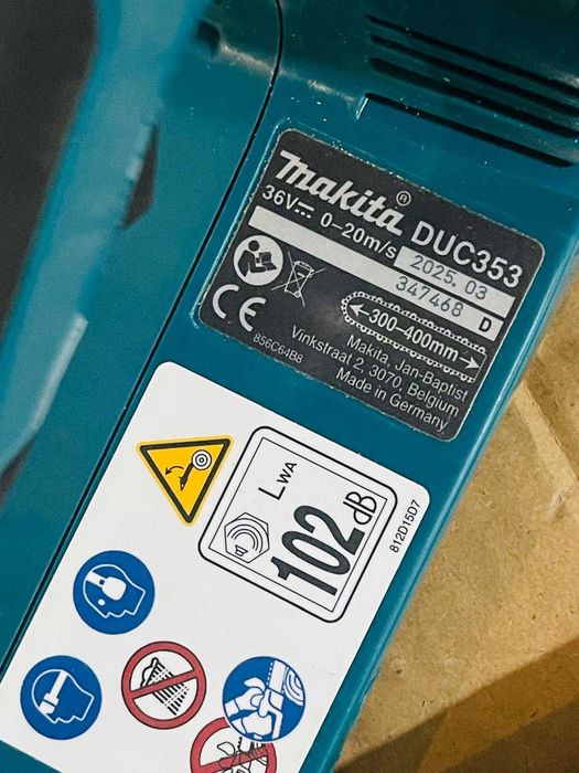 Fierastrau cu lant Makita DUC353Z compatibil cu acumulatori LXT 18VX2, lama 35 cm