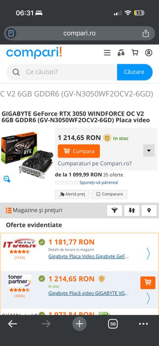 Placa video gddr6 6gb rtx 3050 windforce gigabyte v2