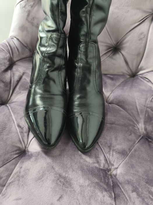 Cizme înalte de damă din piele naturală