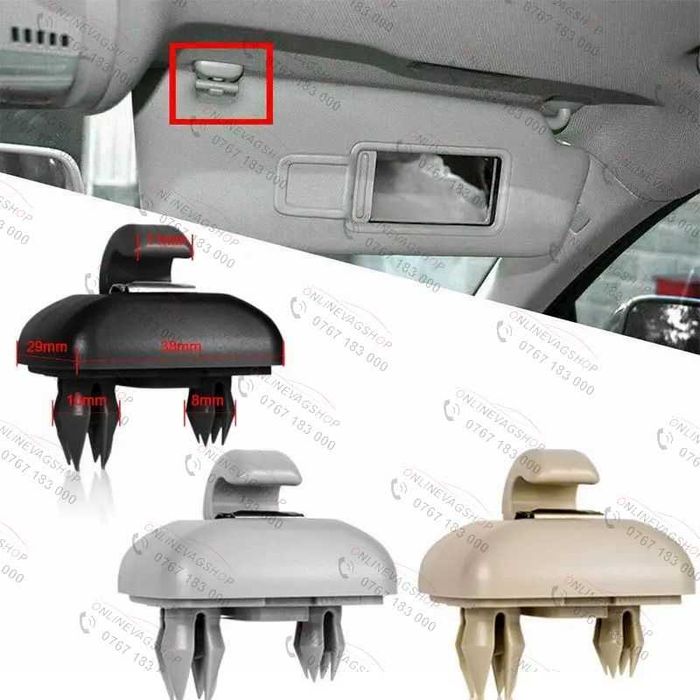 Suport clema clips parasolar 8E0 857 562  Audi A3 A4 A5 Q3 Q5 A1