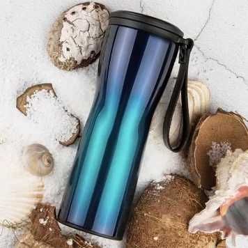 Умный термос Xiaomi KissKissFish Moka Smart Cup OLED 430 мл (Синий)