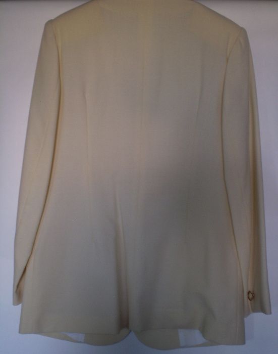 Costum lux sacou-fusta maxi crem fin elegant captusit (bust 100 cm)