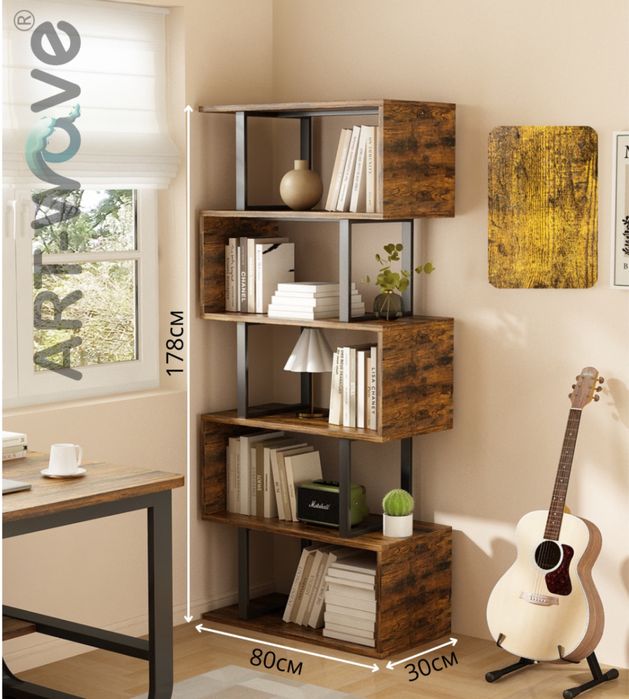 Стеллаж «Лабиринт» Белый/ ореховый