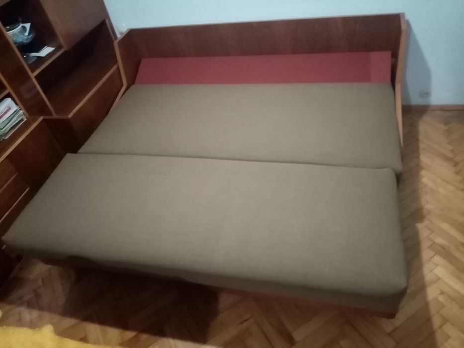 Диван тройка, разтегателен, с механизъм и колела, 195х95x50 cм