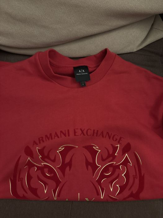 Червен суитшърт Armani Exchange (A|X) – мъжки