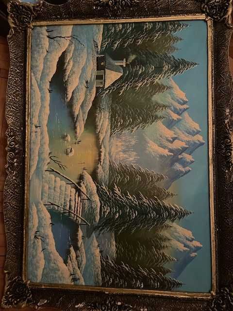 Tablou peisaj de iarnă