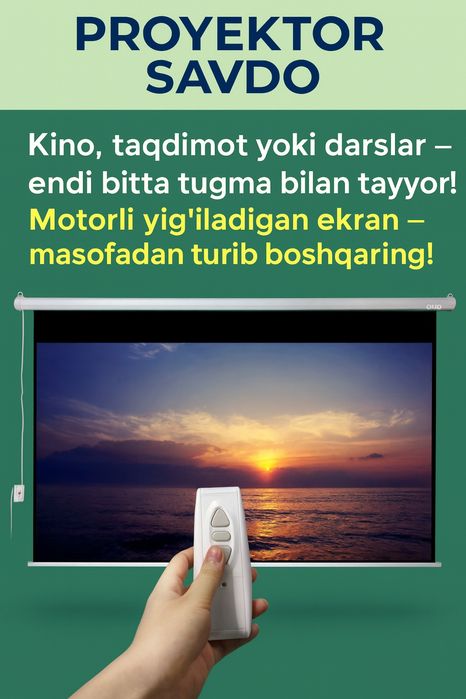 Экран для проекторов с пультом управлениями