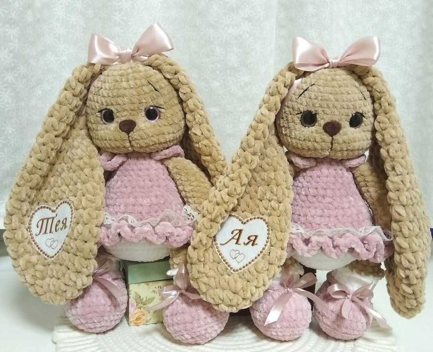 Плетено зайче Плетени играчки