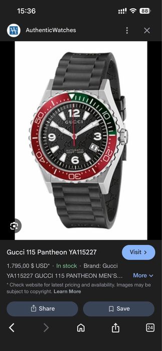 Gucci Pantheon YA115227  automatic