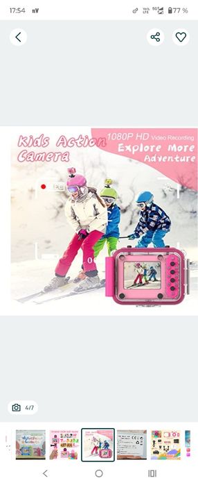 Cameră subacvatică Ushining impermeabilă pentru copii, cameră video di