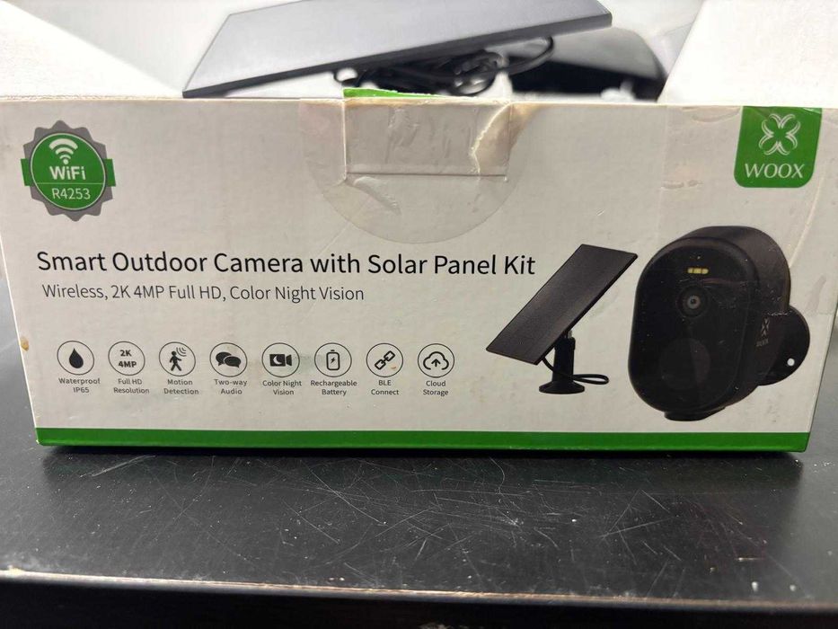 Cameră de supraveghere solară pentru exterior Woox, 2.5 K 4 MP