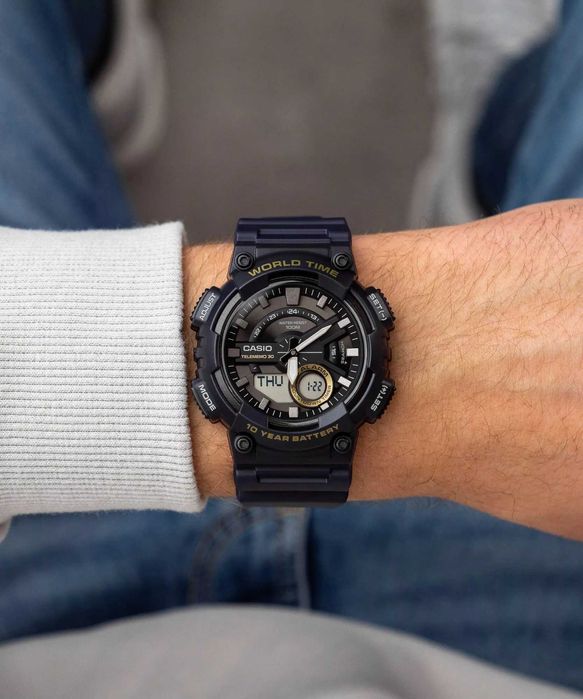 Ceas Casio Standard AEQ-110W-2AVEF Analog-Digital 10-Year Battery Life