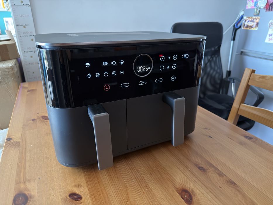 Friteuza dubla cu aer cald Xiaomi Dual Zone,27000 W, capacitate totala 10 L(3,5 L + 6,5 L)