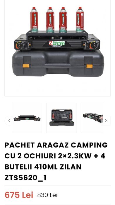 Aragaz camping cu două ochiuri