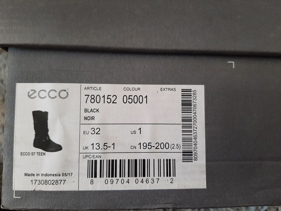 Зимние сапожки Ecco для девочки