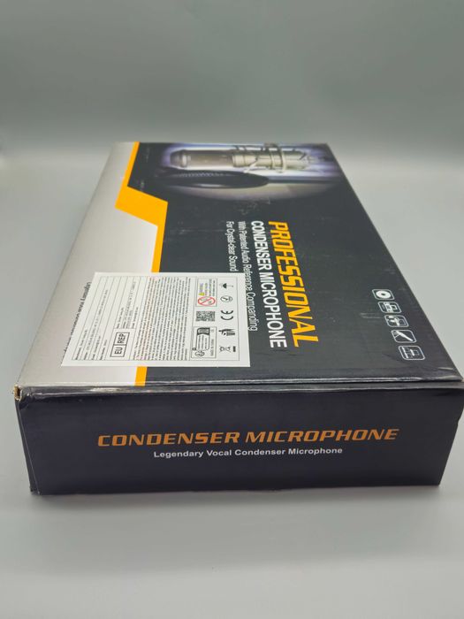 Професионален комплект студиен микрофон звукова карта,V8S, стойка и др