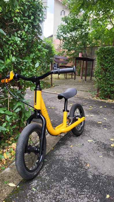 Bicicleta BTwin fara pedale echilibru 12 inch alu Runride 900 Galben Copii