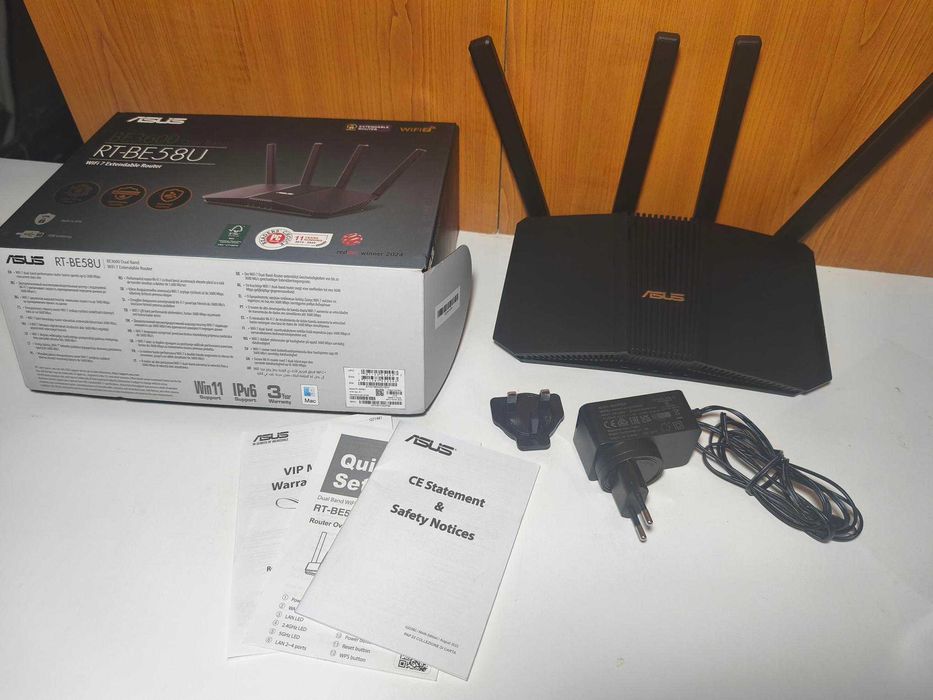 Router Wireless ASUS RT-BE58U - Wi-Fi 7, BE3600, Port WAN 2.5G, AiMesh, usb