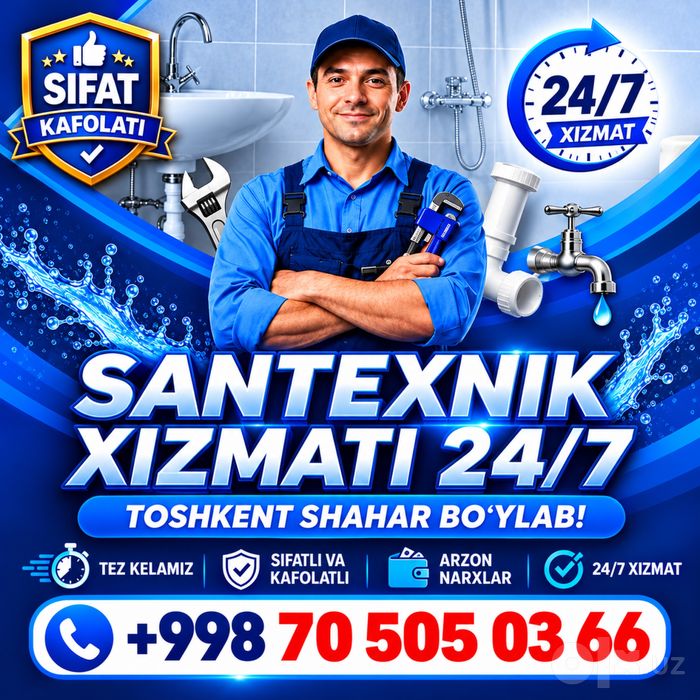 Toshkent Bo‘ylab 24/7 Santexnik – Ishonchli, Tez, Sifatli