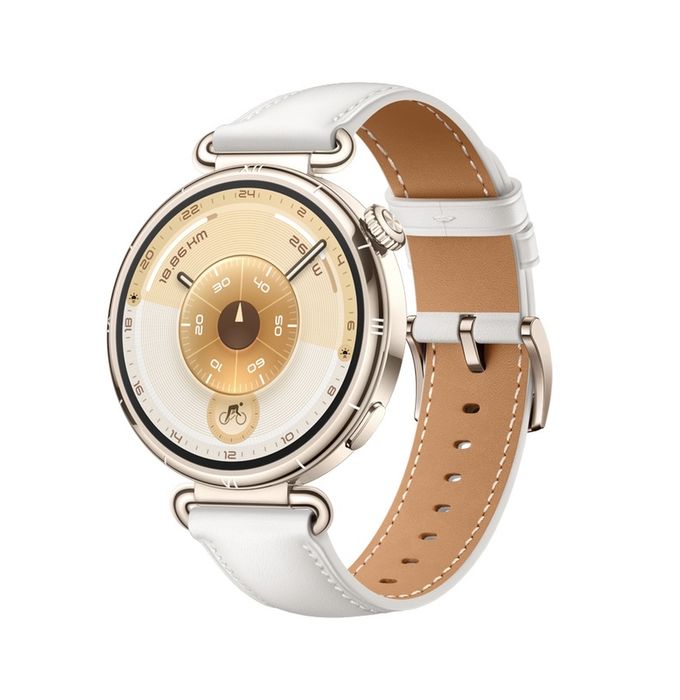 НОВО!!! Дамски смарт часовник Huawei Watch GT 6, 41MM, Gold Stainless Steel Case, White Strap