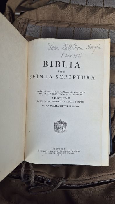 Biblia Ortodoxa veche românească comunista Iustinian 1968