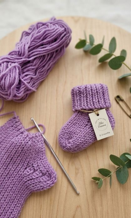 Вязаные  пинетки