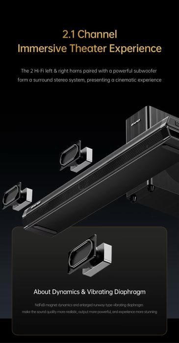 SoundBar домашний кинотеатр AWEI KA25 100w мощное звучание