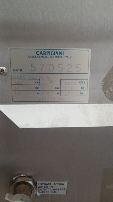 Vând mașini profesionale înghețată CARPIGIANI – Labo 12/18E + Pastomas