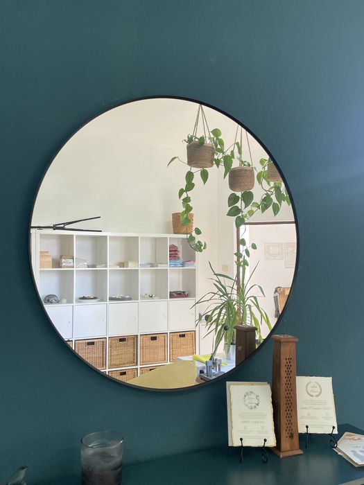 Oglinda IKEA Lindbyn, 80cm, negru