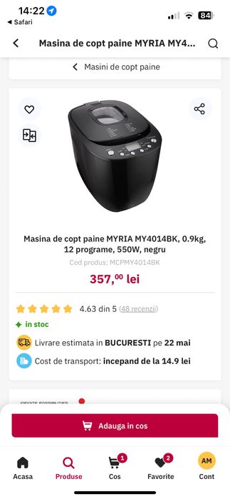 Masina de copt paine