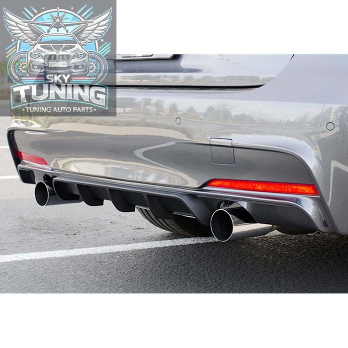 Дифузьор / добавка за задна броня за БМВ Ф30 - Ф31 / BMW F30 Diffuser